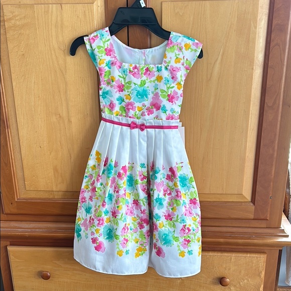 Jona Michelle Other - Floral Kids Dress with Pink and Green Accents